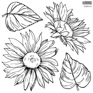 IOD Stamp Sunflower